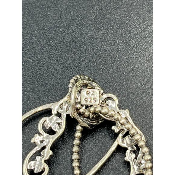 PZ Paz Creations Israel Sterling silver 925 Floral Filigree Balls Pendant - Picture 6 of 8